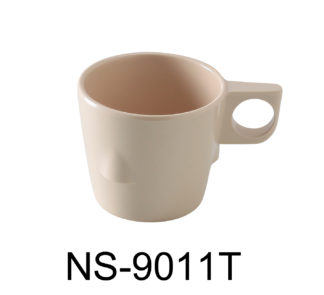 Yanco NS-9011T Nessico Coffee/Tea Cup, 8 Oz Capacity, 2.75" Height, 3" Diameter, Melamine, Tan Color, Pack of 48