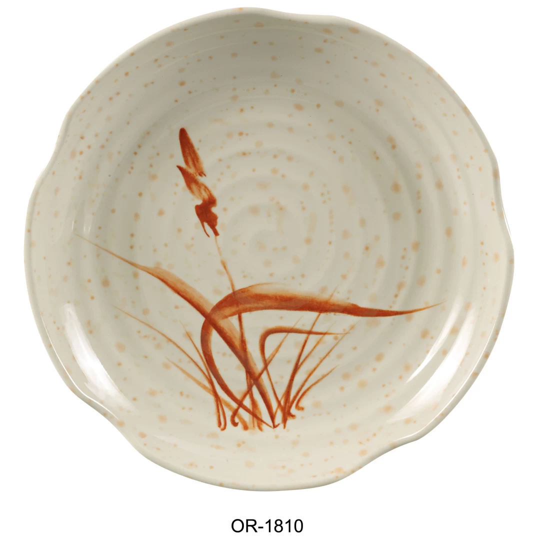 Yanco OR-1810 Orchis Lotus Shape Plate, 10.5" Diameter, Melamine, Pack of 24