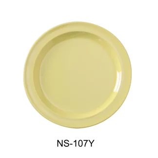 Yanco NS-107Y Nessico Round Dessert Plate, 7.25" Diameter, Melamine, Yellow Color, Pack of 48