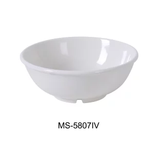 Yanco MS-5807IV Mile Stone Salad Bowl, 24 Oz Capacity, 2.5" Height, 7.25" Diameter, Melamine, Ivory Color, Pack of 24