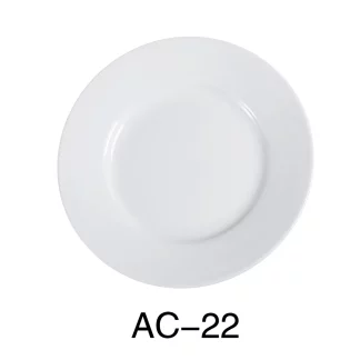 Yanco AC-22 Abco Round Plate, 8.25" Diameter, Porcelain, Super White, Pack of 36
