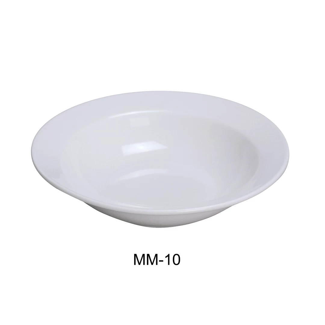 Yanco MM-10 Miami 6.75" Grapefruit Bowl, 11.5 Oz Capacity, Porcelain, Bone White, Pack of 36