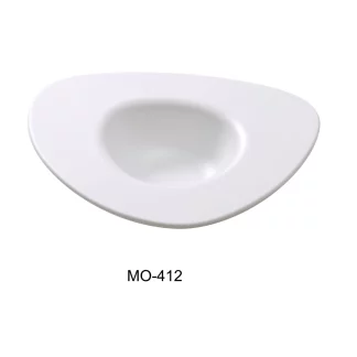Yanco MO-412 Moderne 12" Dessert Plate 14 Oz,White, Melamine, Pack of 12
