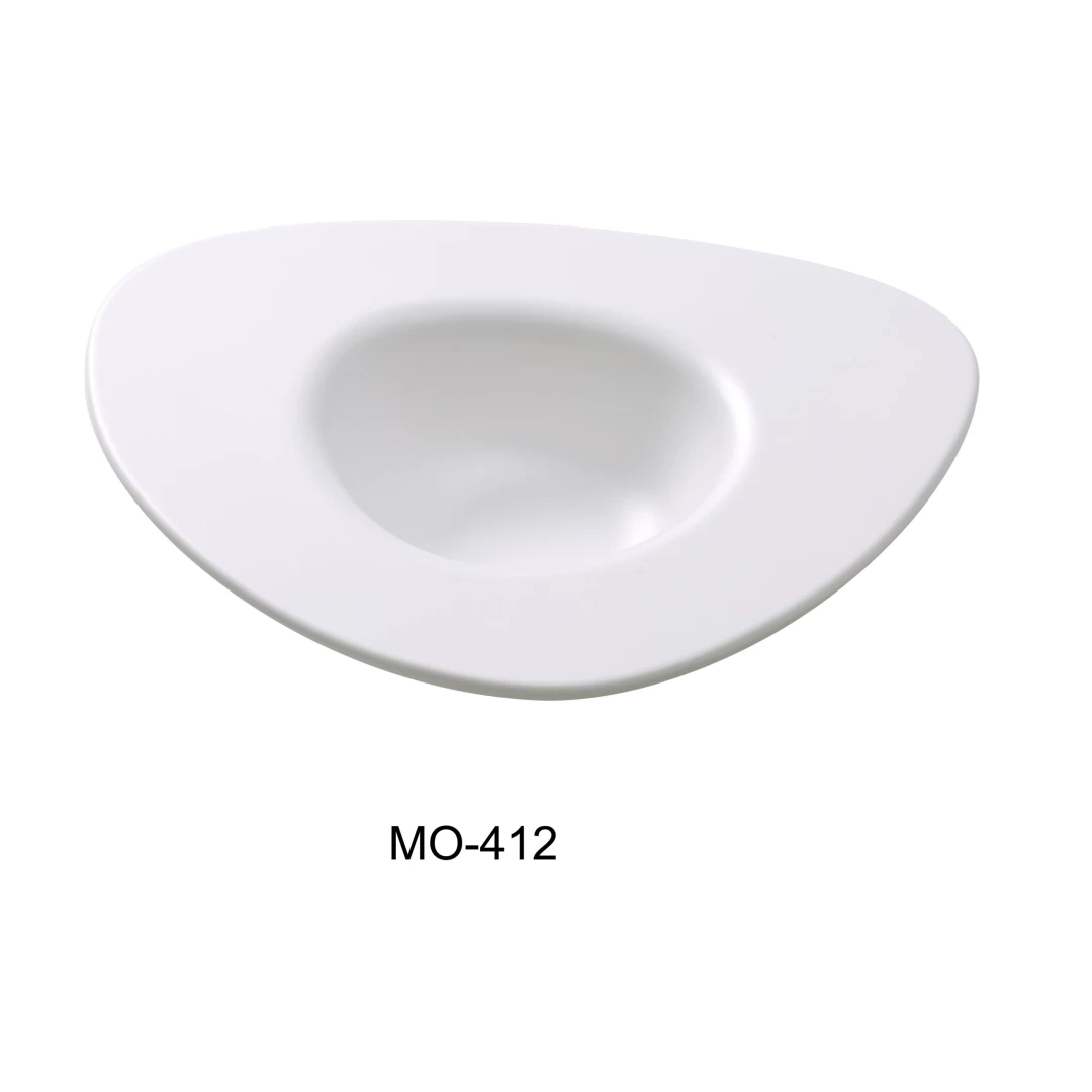 Yanco MO-412 Moderne 12" Dessert Plate 14 Oz,White, Melamine, Pack of 12