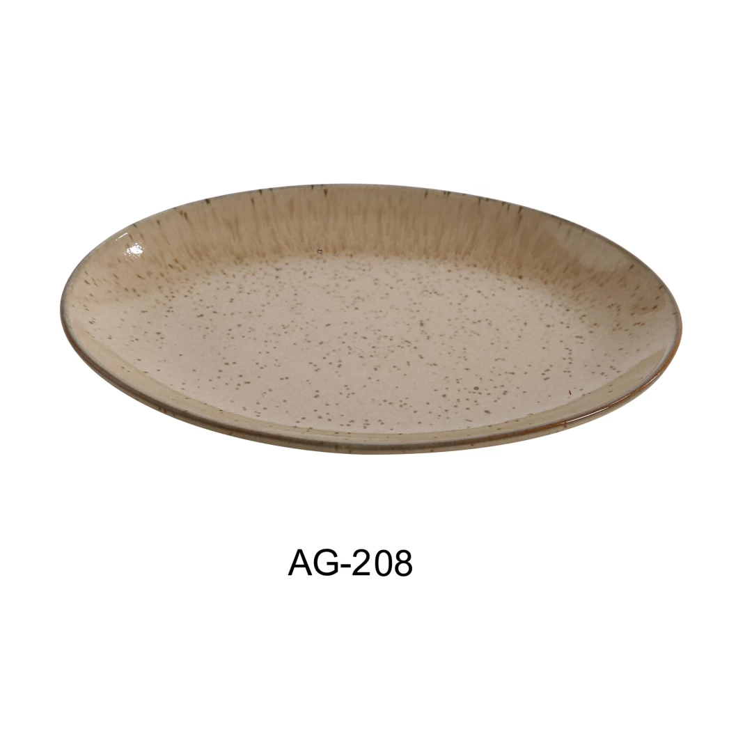 Yanco AG-208 8" X 5 1/2" Coupe Platter , Porcelain, Pack of 24
