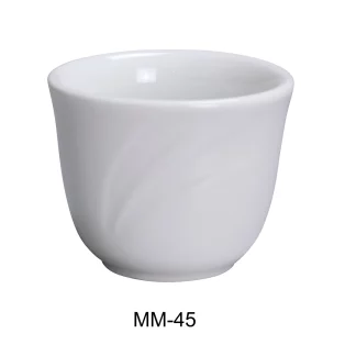 Yanco MM-45 Miami 4.5 Oz Chinese Tea Cup, 3" Diameter, Porcelain, Bone White, Pack of 72