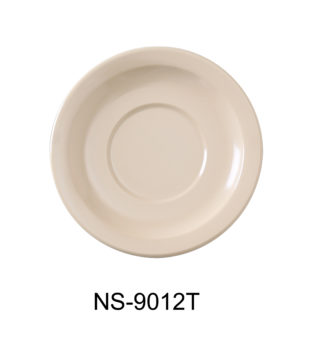 Yanco NS-9012T Nessico Saucer, 5.5" Diameter, Melamine, Tan Color, Pack of 48