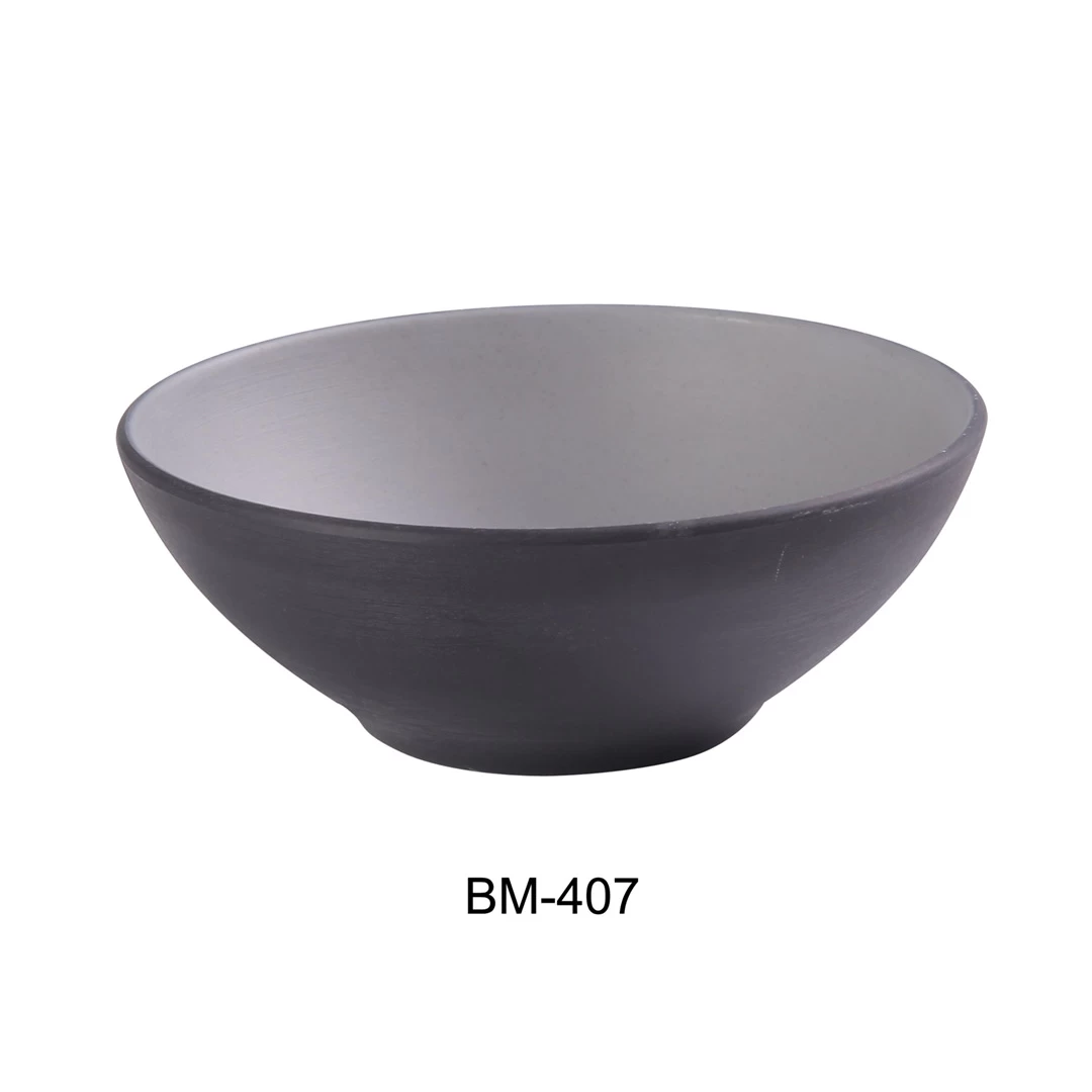 Yanco BM-407 Birmingham 7 1/4" X 2 3/4" Cereal / Salad Bowl 24 Oz, Melamine, Scratch Resistant, Pack of 24
