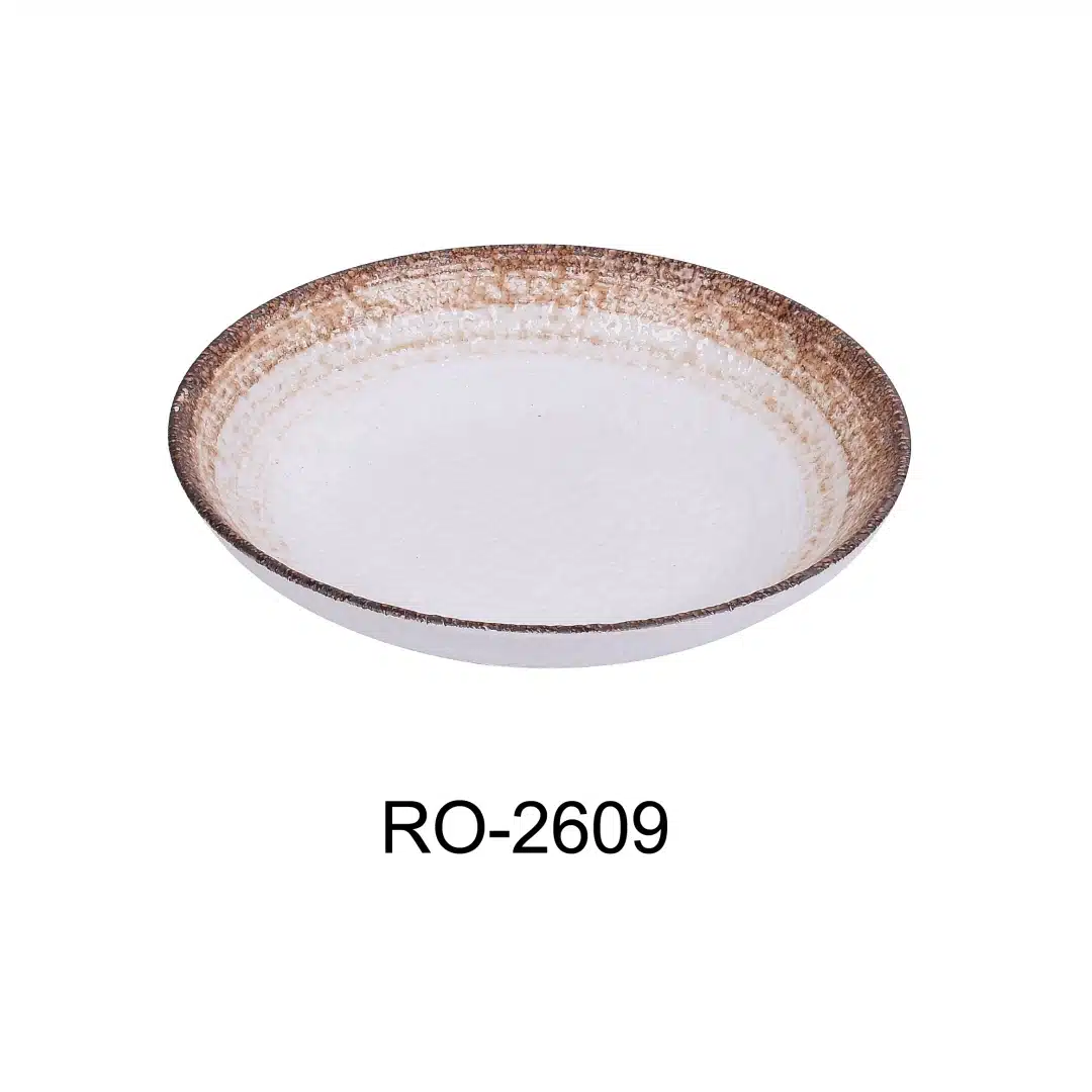Yanco RO-2609 Rockeye-2 9" X 1 3/4" Salad / Pasta Bowl 30 Oz, Porcelain, Two-Tone, Pack of 12
