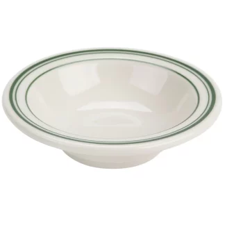 Yanco GB-105 Green Band Pasta Bowl, 16 Oz Capacity, 10.5" Diameter, China, American White Color, Pack of 12