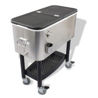 Crestware COOLER1 Stainless Steel Cooler with Cart 17 Gallons