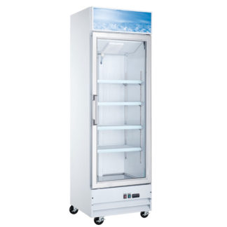 Coldline D12-W 27" Single Glass Swing Door Merchandiser Freezer - White