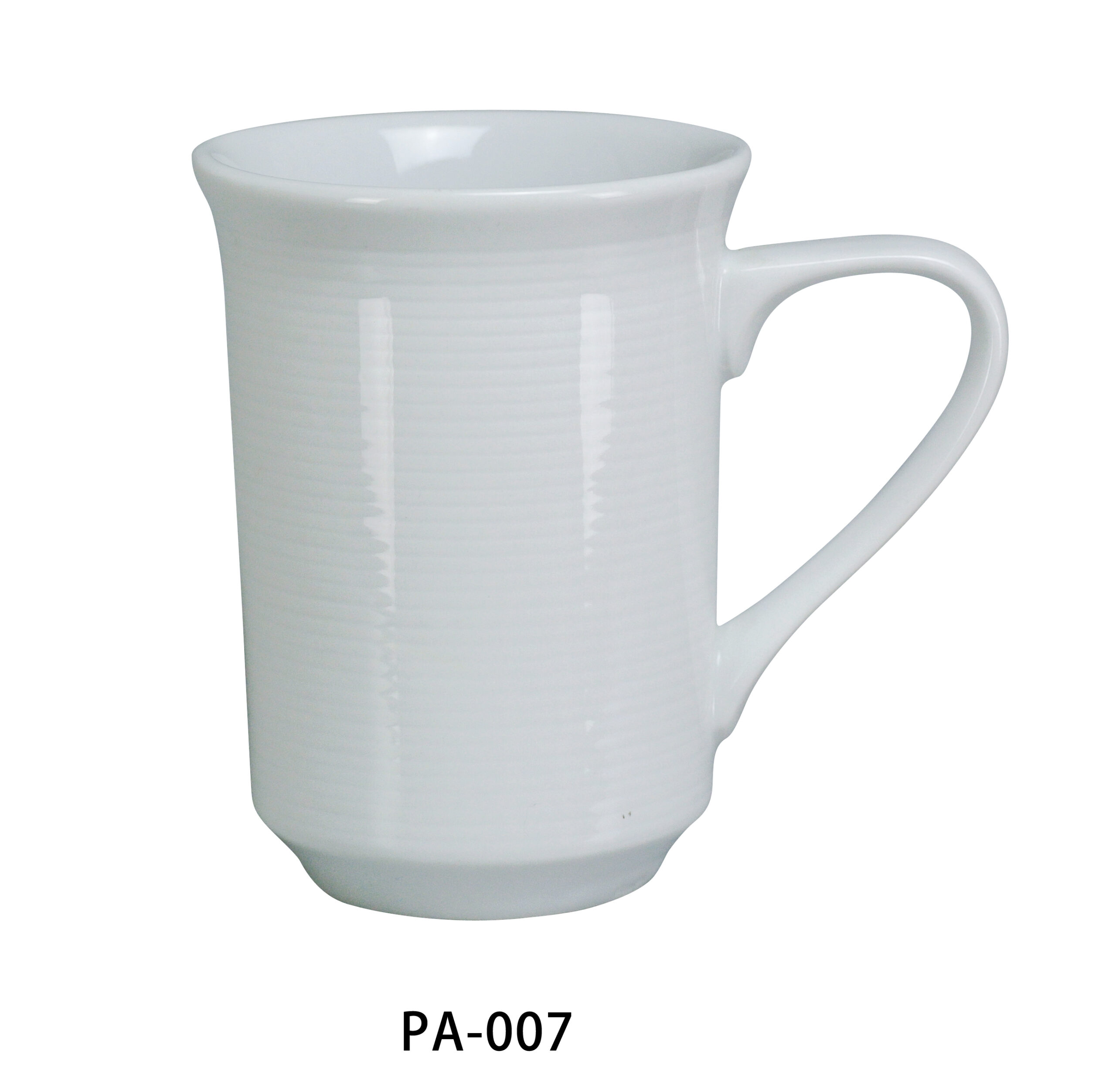 Yanco PA-007 Coffee/Tea Mug, 8-Oz, 3" Diameter, Porcelain, Super White, Pack of 36