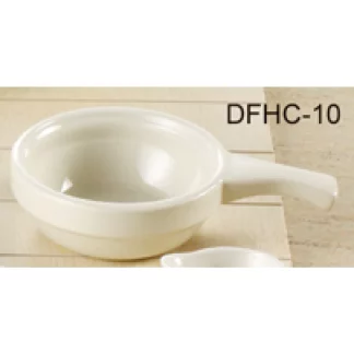 Yanco DFHC-10 Recovery Handled Casserole, 4.5" Diameter, 1.65" Height,  China, American White Color, Pack of 36
