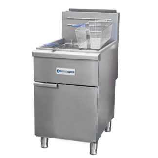 Standard Range SR-F5-LP Liquid Propane Stainless Steel 75-80 lb. Floor Fryer - 150,000 BTU
