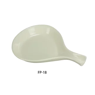 Yanco FP-18 Recovery Fry Pan Server, 18 Oz, 11.5" Length, 8.25" Width, China, American White Color, Pack of 12