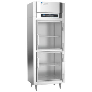 Victory Refrigeration FSA-1N-S1-HG-HC 31.25'' 16.7 cu. ft. Top Mounted 1 Section Glass Half Door Reach-In Freezer
