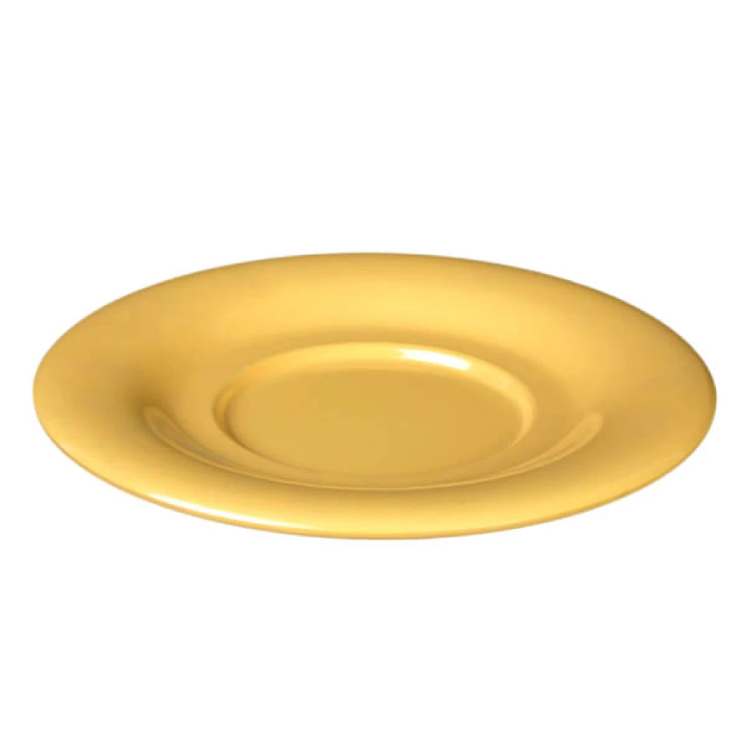 Yanco MS-9303YL Mile Stone Saucer For Model Ms-303/313/5044/9018, 5.5" Diameter, Melamine, Yellow Color, Pack of 48