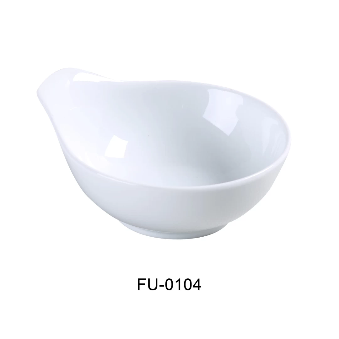 Yanco FU-0104 Fuji 5" Soup Bowl, 5 Oz Capacity, Porcelain, Bone White, Pack of 36
