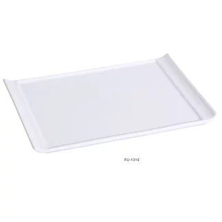 Yanco FU-1310 Fuji Rectangular Display Plate, 10.25" Length X 7" Width, Porcelain, Bone White, Pack of 24