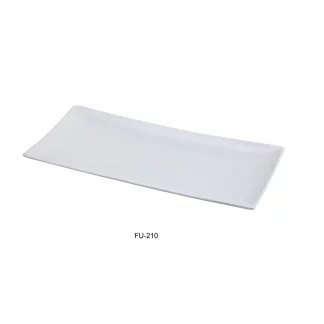 Yanco FU-210 Fuji Rectangular Sushi Plate, 10" Length X 4.5" Width, Porcelain, Bone White, Pack of 24