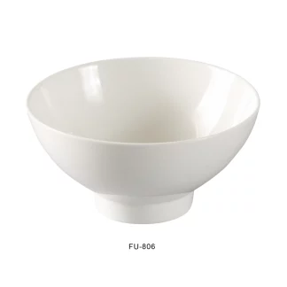 Yanco FU-806 Fuji 6" Bowl, 18 Oz Capacity, Porcelain, Bone White, Pack of 36