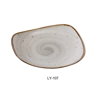 Yanco LY-107 Lyon Collection 7.25" Plate, Reactive Glaze (Pack of 36)