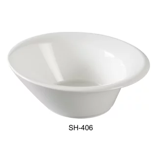 Yanco SH-406 6" Salad Bowl, 10 Oz Capacity, Porcelain, Bone White, Pack of 36