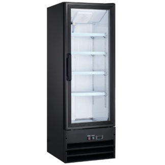 Coldline G10-B 21" Single Glass Swing Door Merchandiser Refrigerator - Black