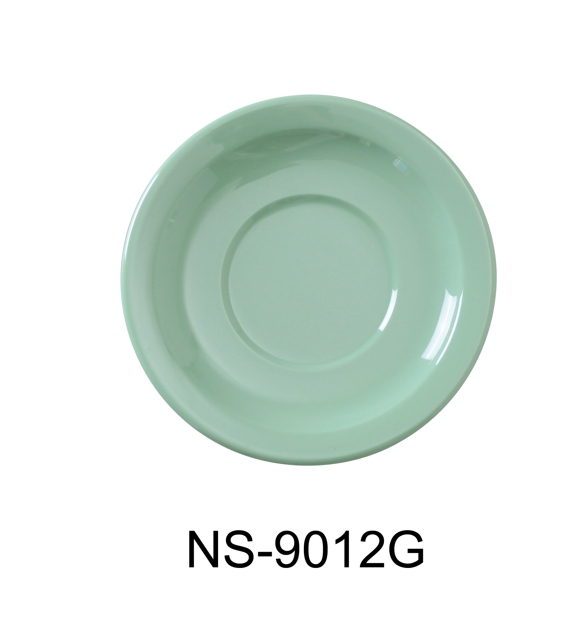 Yanco NS-9012G Nessico Saucer, 5.5" Diameter, Melamine, Green Color, Pack of 48