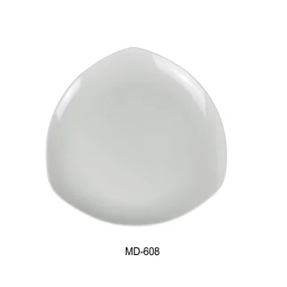 Yanco MD-608 Milando 8" Triangle Coupe Plate, Melamine, White Color, Pack of 48