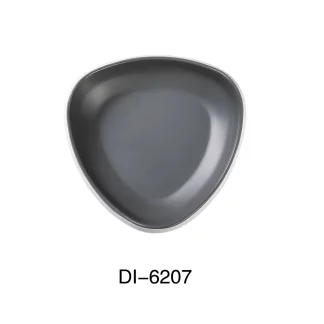 Yanco DI-6207 Discover 7" X 2"H Triangle Bowl 14 Oz, Melamine, Matte Finish, Pack of 24
