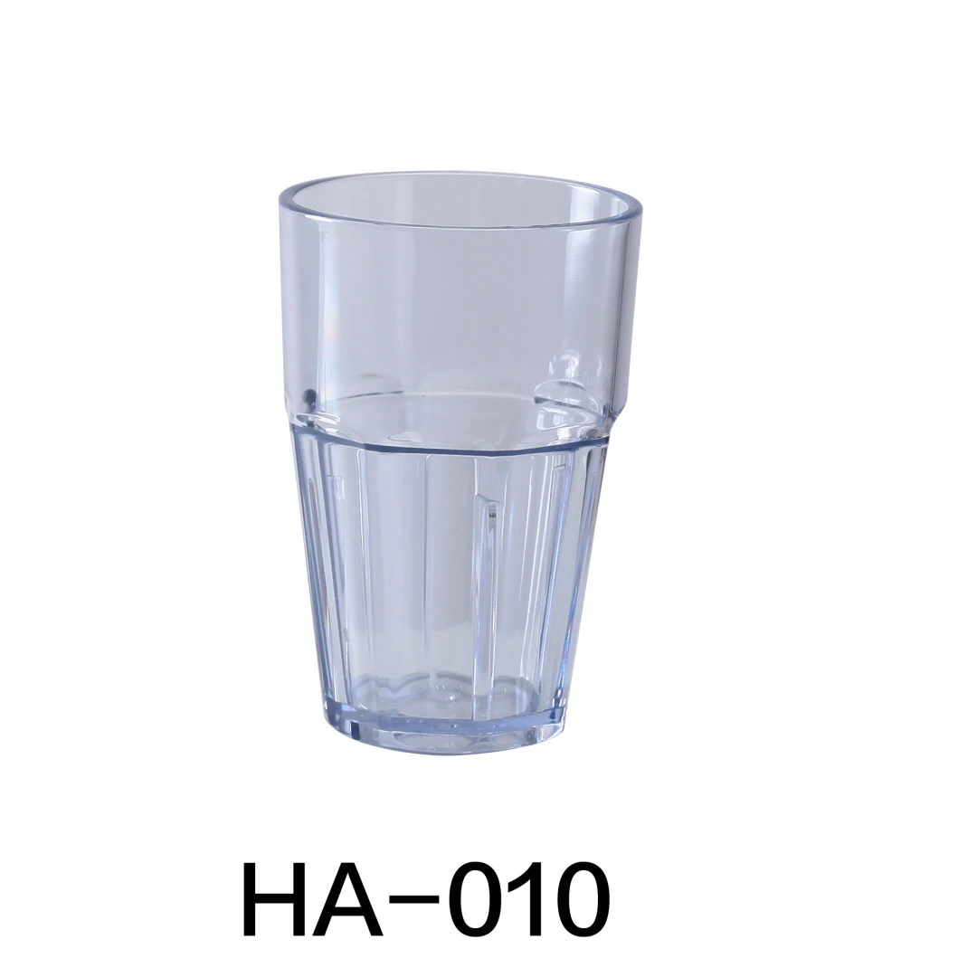 Yanco HA-010 Hawaii Double Rocks Tumbler, 10 Oz Capacity, 3" Diameter, 4.75" Height, Plastic, Clear Color, Pack of 72