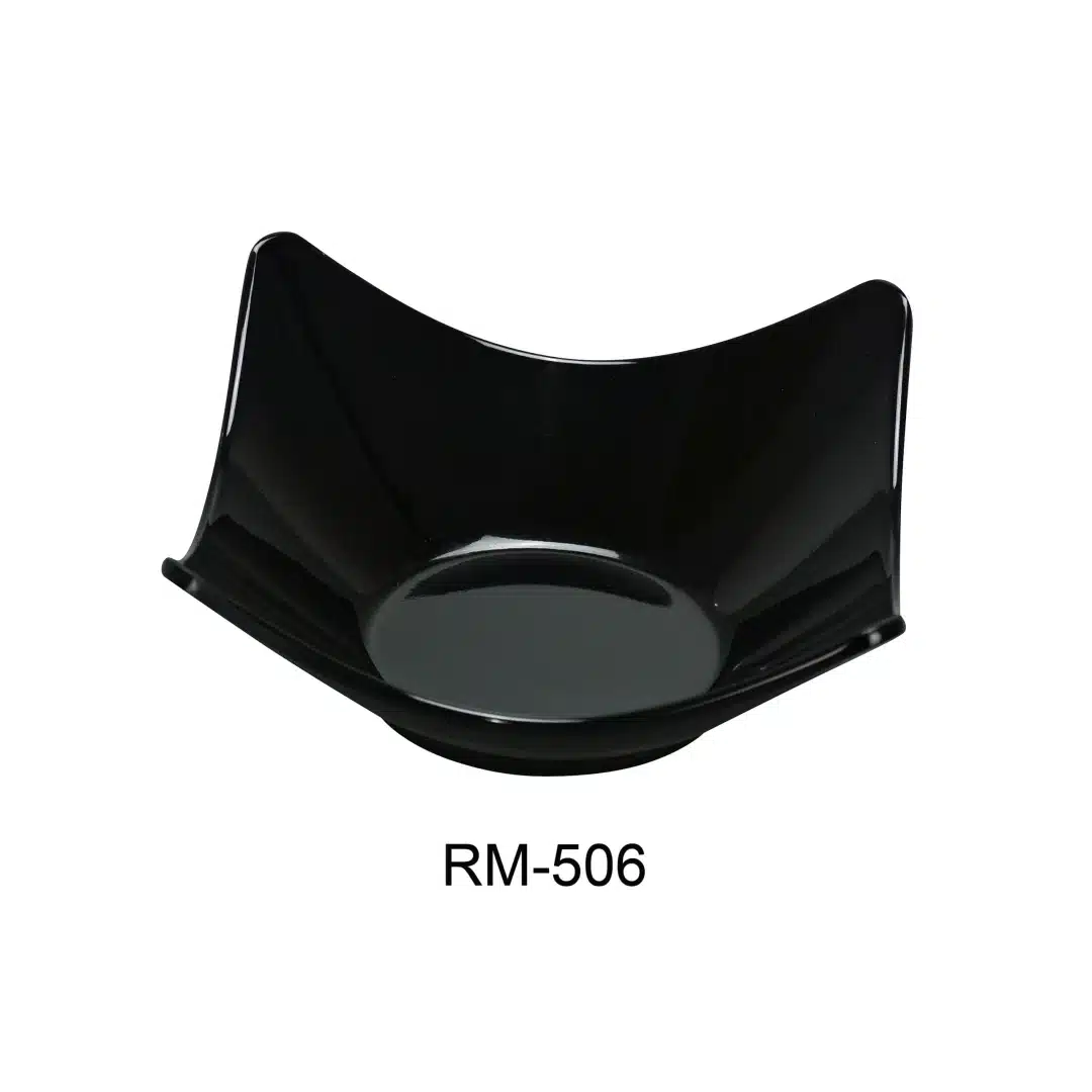 Yanco RM-506 Rome 6.25" Square Salad Bowl, 12 Oz Capacity, Melamine, White Color, Pack of 48