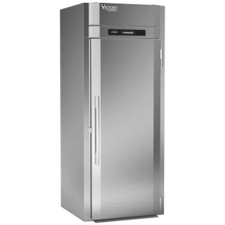 Victory Refrigeration HIS-1D-1-PT-XH UltraSpec Series 38.1 cu. ft. 1 Section Solid Door Roll-Thru Heated Cabinet, Stainless Steel - 208-240 Volts, 36.5"W x 36.5"D x 89.88"H