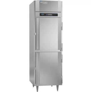 Victory Refrigeration HSA-1D-1-HD UltraSpec Series 1 Section 2 Solid Half Door Reach-In Heated Holding Cabinet - 21.5 cu. ft., 208/240 Volts