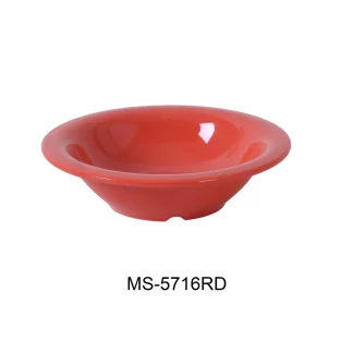 Yanco MS-5716RD Mile Stone Soup Bowl, 16 Oz Capacity, 1.75" Height, 7.5" Diameter, Melamine, Orange Red Color, Pack of 48