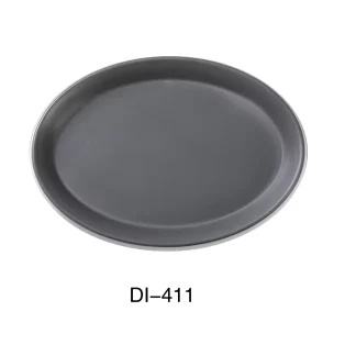 Yanco DI-411 Discover 11" X 1 1/4"H Oval Plate, Melamine, Matte Finish, Pack of 12