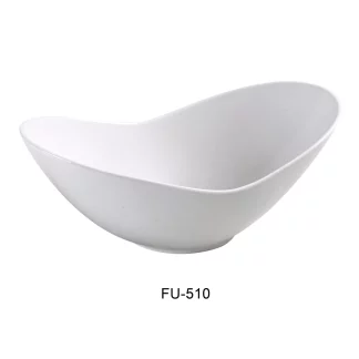 Yanco FU-510 Fuji 10" Fortune Bowl, 28 Oz Capacity, Porcelain, Bone White, Pack of 12