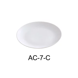 Yanco AC-7-C Abco 7" Coupe Plate, Porcelain, Super White, Pack of 36
