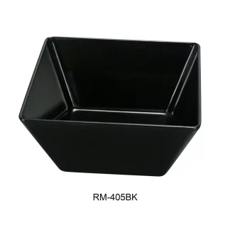 Yanco RM-405BK Rome Square Bowl, 18 Oz Capacity, 5" Length, 5" Width, 2.75" Height, Melamine, Black Color, Pack of 48
