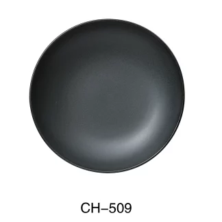 Yanco CH-509 Champs 9" X 1 3/4"H Salad / Pasta Bowl 25 Oz, Porcelain, Matte Glaze, Pack of 12