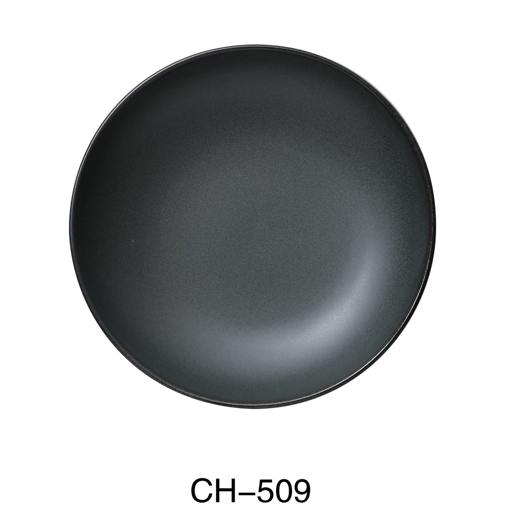 Yanco CH-509 Champs 9" X 1 3/4"H Salad / Pasta Bowl 25 Oz, Porcelain, Matte Glaze, Pack of 12