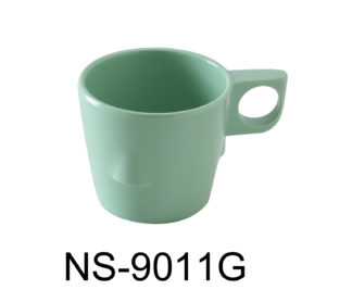 Yanco NS-9011G Nessico Coffee/Tea Cup, 8 Oz Capacity, 2.75" Height, 3" Diameter, Melamine, Green Color, Pack of 48