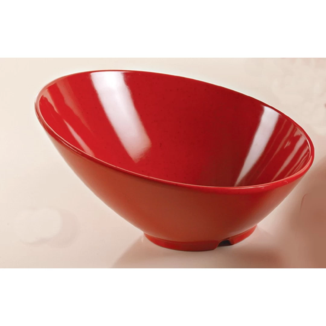 Yanco ME-308 Mexico Sheer Bowl, 16 Oz Capacity, 8" Diameter, Melamine, Red Color With Black Speckled, Pack of 48