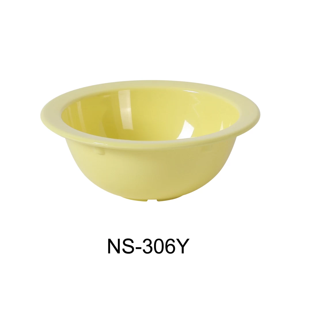 Yanco NS-306Y Nessico Grapefruit Bowl, 13 Oz Capacity, 2.5" Height, 5.75" Diameter, Melamine, Yellow Color, Pack of 48