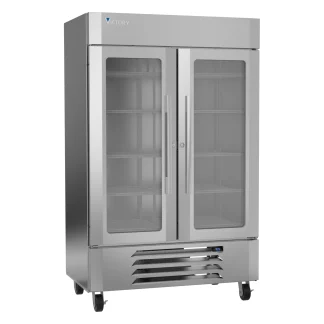 Victory Refrigeration LSF49HC-1 51.94'' 46.1 cu. ft. 2 Section Silver Glass Door Merchandiser Freezer