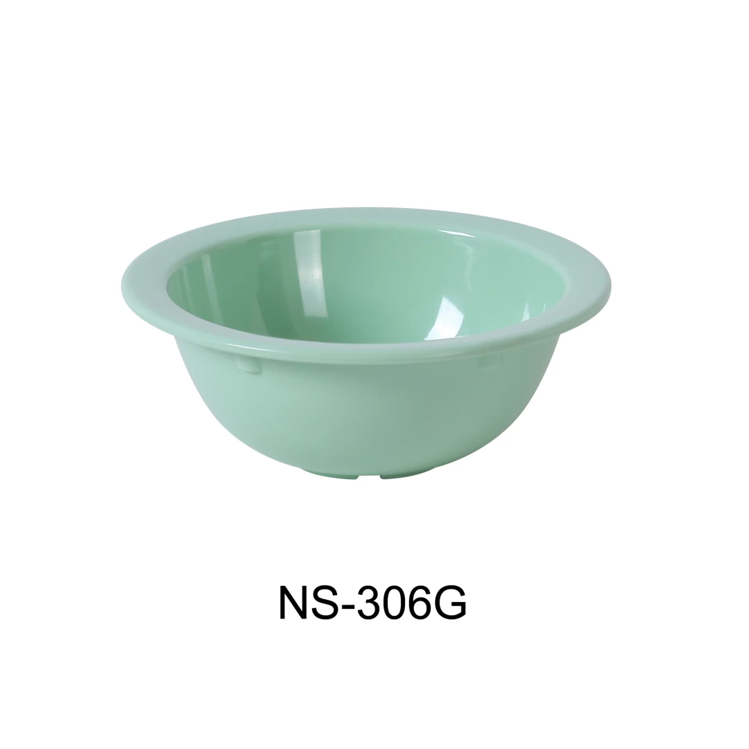 Yanco NS-306G Nessico Grapefruit Bowl, 13 Oz Capacity, 2.5" Height, 5.75" Diameter, Melamine, Green Color, Pack of 48