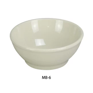 Yanco MB-6 Recovery 25 Oz Bowl, 6.75" Diameter, 2.5" Height, China, American White Color, Pack of 24