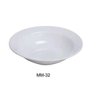 Yanco MM-32 Miami 4.75" Fruit Bowl, 3.5 Oz Capacity, Porcelain, Bone White, Pack of 36